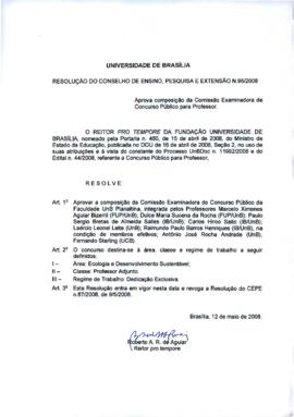 Resolução do Conselho de Ensino, Pesquisa e Extensão nº 0095/2008