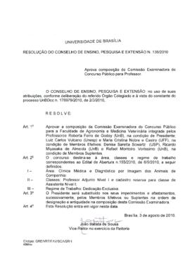 Resolução do Conselho de Ensino, Pesquisa e Extensão nº 0136/2010