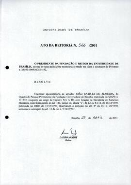 Ato da Reitoria nº 0566/2001