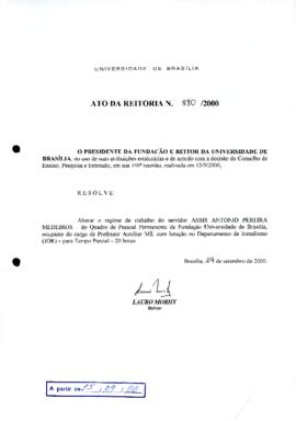 Ato da Reitoria nº 0880/2000