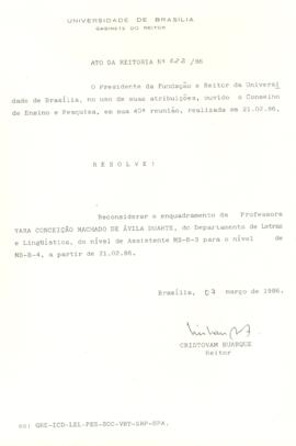 Ato da Reitoria nº 0022/1986