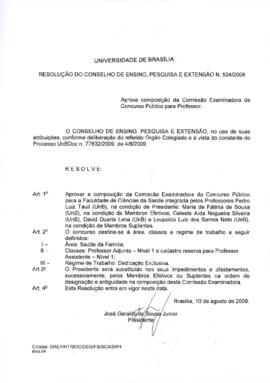 Resolução do Conselho de Ensino, Pesquisa e Extensão nº 0504/2009