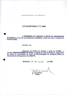 Ato da Reitoria nº 0526/2000