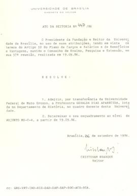 Ato da Reitoria nº 0447/1986