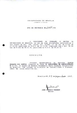 Ato da Reitoria nº 2067/1995