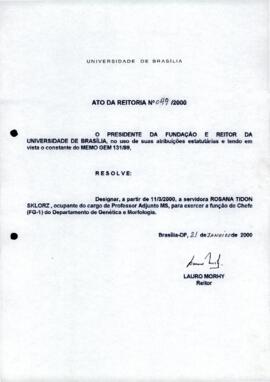 Ato da Reitoria nº 0049/2000