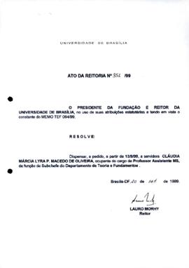 Ato da Reitoria nº 0951/1999