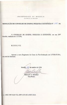 Resolução do Conselho de Ensino, Pesquisa e Extensão nº 0180/1996