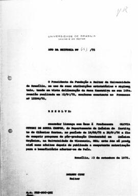 Ato da Reitoria nº 0651/1975