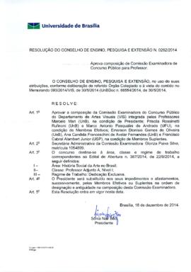 Resolução do Conselho de Ensino, Pesquisa e Extensão nº 0262/2014