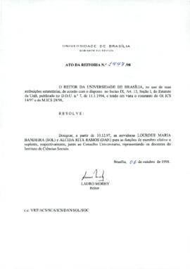 Ato da Reitoria nº 1447/1998