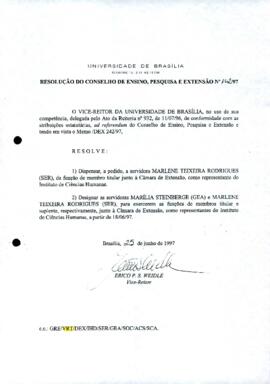 Resolução do Conselho de Ensino, Pesquisa e Extensão nº 0102/1997