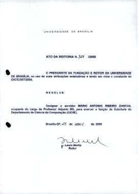 Ato da Reitoria nº 0329/2000