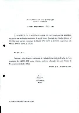 Ato da Reitoria nº 0559/1999