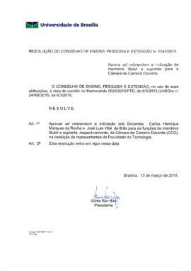 Resolução do Conselho de Ensino, Pesquisa e Extensão nº 0042/2015