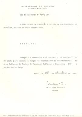 Ato da Reitoria nº 0401/1986