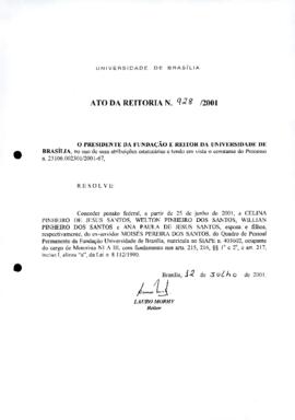 Ato da Reitoria nº 0928/2001