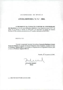 Ato da Reitoria nº 0062/2002