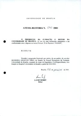 Ato da Reitoria nº 0040/2001