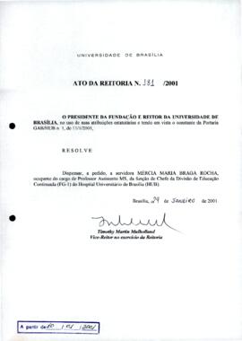 Ato da Reitoria nº 0181/2001