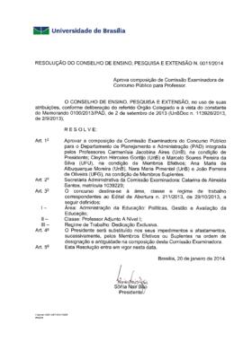 Resolução do Conselho de Ensino, Pesquisa e Extensão nº 0011/2014