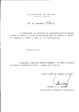 Ato da Reitoria nº 0978/1990