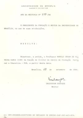 Ato da Reitoria nº 0377/1986