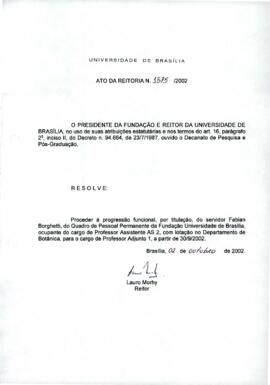 Ato da Reitoria nº 1575/2002