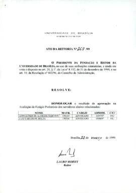 Ato da Reitoria nº 0268/1999