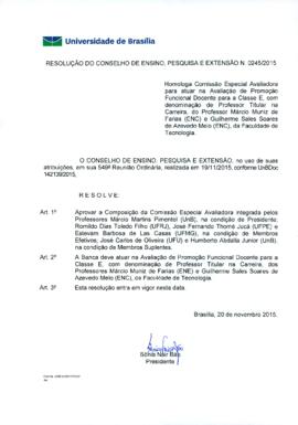 Resolução do Conselho de Ensino, Pesquisa e Extensão nº 0245/2015