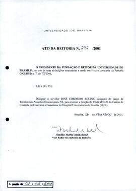 Ato da Reitoria nº 0292/2001