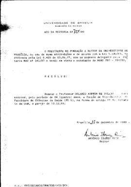 Ato da Reitoria nº 0754/1989