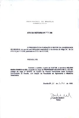 Ato da Reitoria nº 1076/1998