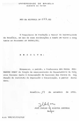 Ato da Reitoria nº 0077/1982