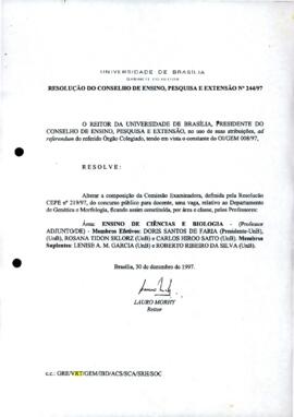 Resolução do Conselho de Ensino, Pesquisa e Extensão nº 0244/1997