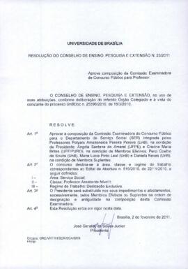 Resolução do Conselho de Ensino, Pesquisa e Extensão nº 0023/2011