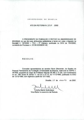 Ato da Reitoria nº 1268/2002