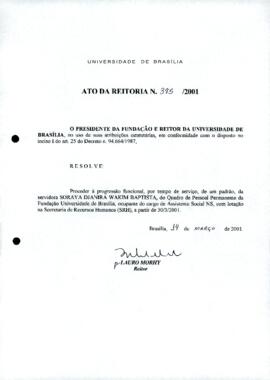 Ato da Reitoria nº 0395/2001