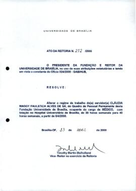 Ato da Reitoria nº 0272/2000