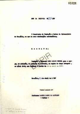 Ato da Reitoria nº 0284/1967