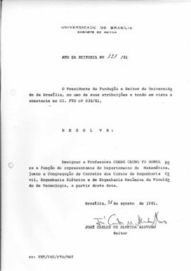 Ato da Reitoria nº 0121/1981