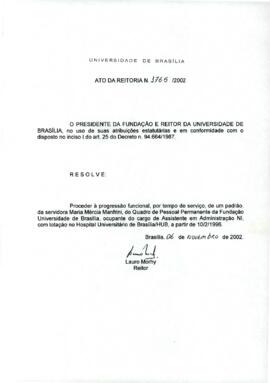 Ato da Reitoria nº 1765/2002