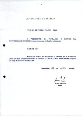 Ato da Reitoria nº 0364/2000