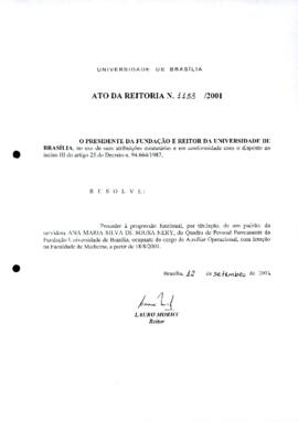 Ato da Reitoria nº 1183/2001