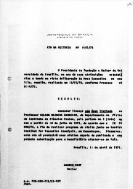 Ato da Reitoria nº 0201/1975