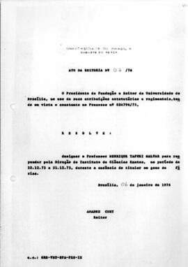 Ato da Reitoria nº 0007/1976