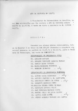 Ato da Reitoria nº 0598/1973