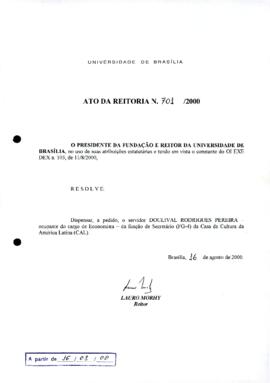 Ato da Reitoria nº 0701/2000