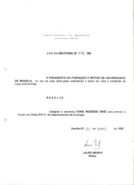 Ato da Reitoria nº 0576/1998