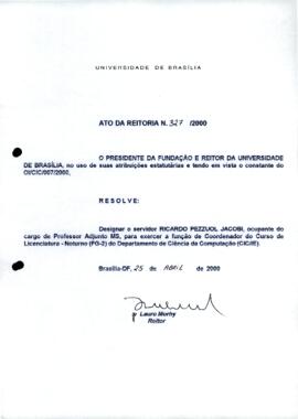 Ato da Reitoria nº 0327/2000